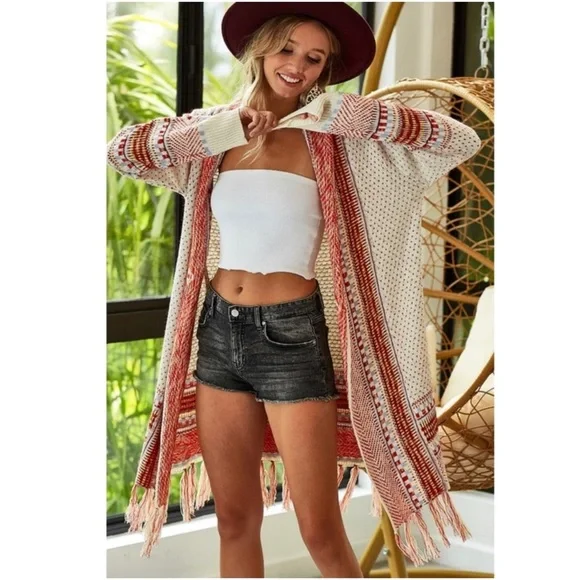1 LEFT! Aztec Cardigan Sweater - Picture 2 of 3